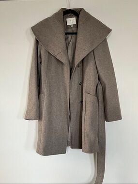 a new day Taupe Shawl-Collar Trench Coat